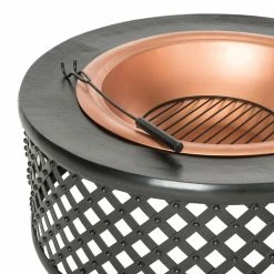 World Market Copper and Black Metal Lattice Weave Lennox Fire Pit -Outdoor Elegant Store unnamed file 2090