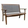 World Market Galena Gray All Weather Wicker and Wood Outdoor Bench -Outdoor Elegant Store unnamed file 2132