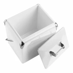 World Market White Retro Drink Cooler -Outdoor Elegant Store unnamed file 2149