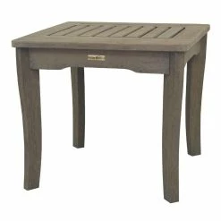 World Market Claire Graywash Eucalyptus Wood Outdoor Accent Table