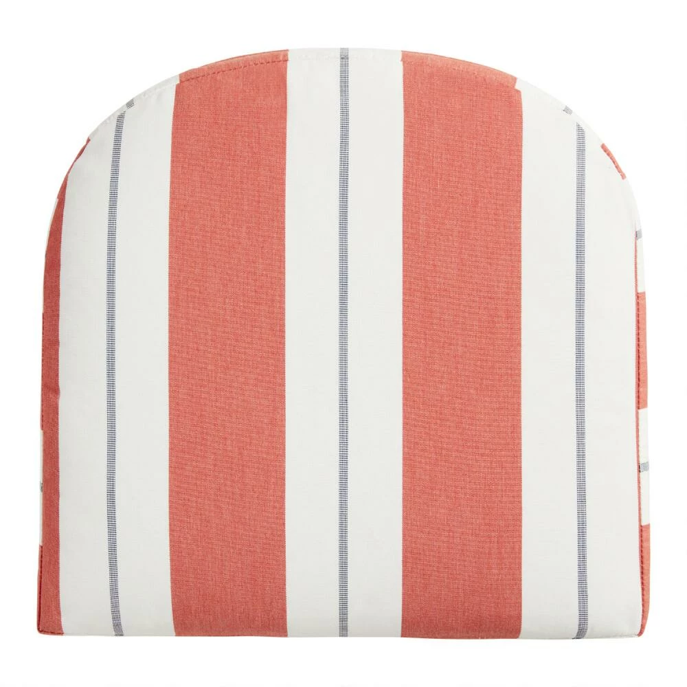 World Market Sunbrella Persimmon Stripe Gusseted Outdoor Chair Cushion 3 World Market Sunbrella Persimmon Stripe Gusseted Outdoor Chair Cushion