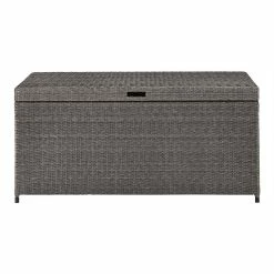 World Market Pinamar Gray All Weather Wicker Outdoor Storage Chest -Outdoor Elegant Store unnamed file 2286