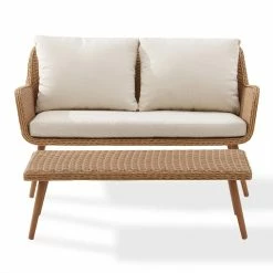 World Market Simona Oatmeal All Weather Outdoor Loveseat & Coffee Table -Outdoor Elegant Store unnamed file 2307