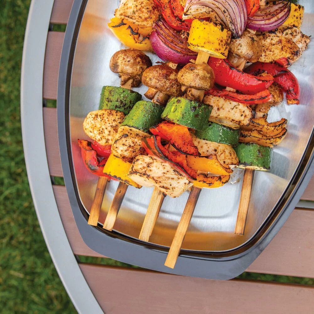 World Market Nordic Ware Family Size Stainless Steel Grill N Serve Plate 4 World Market Nordic Ware Family Size Stainless Steel Grill N Serve Plate - Image 2