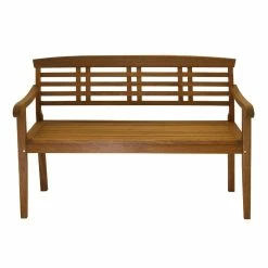 World Market Blake Eucalyptus Wood Outdoor Bench