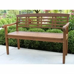 World Market Blake Eucalyptus Wood Outdoor Bench -Outdoor Elegant Store unnamed file 2344
