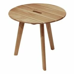 World Market Hakui Round Teak Wood Accent Table