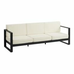 World Market Segovia Black Metal Outdoor Couch