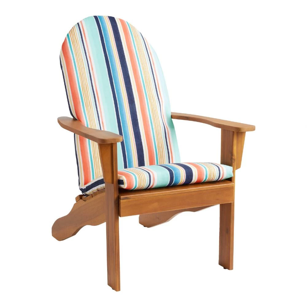 World Market Sorrento Stripe Multicolor Adirondack Chair Cushion 5 World Market Sorrento Stripe Multicolor Adirondack Chair Cushion - Image 3