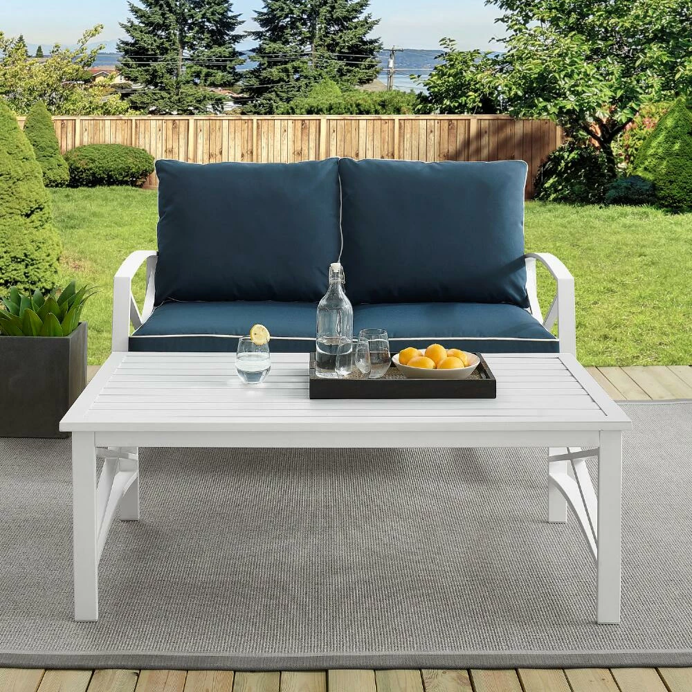World Market Araceli Metal 2 Piece Outdoor Loveseat Furniture Set 4 World Market Araceli Metal 2 Piece Outdoor Loveseat Furniture Set - Image 2