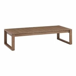 World Market Segovia Light Brown Eucalyptus Outdoor Chow Coffee Table