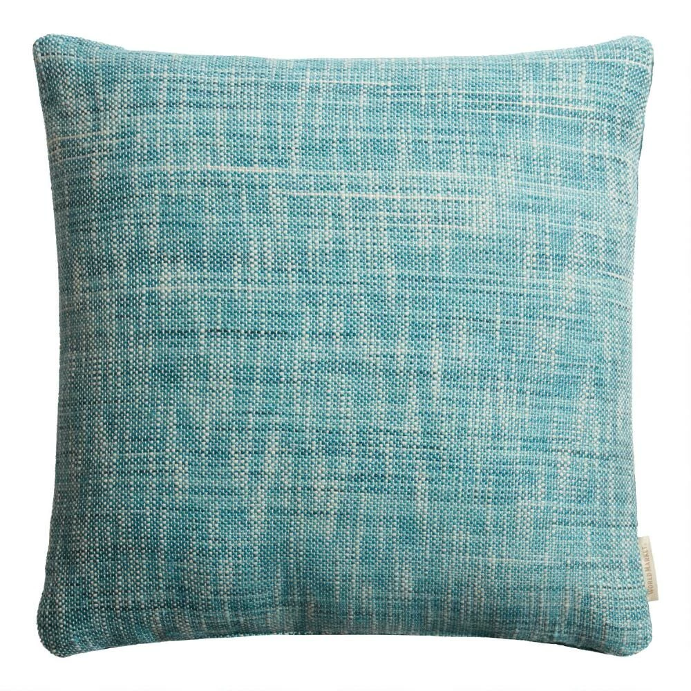 World Market Variegated Woven Indoor Outdoor Throw Pillow 4 World Market Variegated Woven Indoor Outdoor Throw Pillow - Image 2