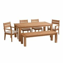 World Market Calero Natural Teak Outdoor Dining Table -Outdoor Elegant Store unnamed file 2432