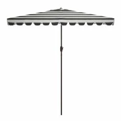 World Market Rectangular Striped Scalloped Tilting Patio Umbrella -Outdoor Elegant Store unnamed file 2440