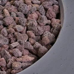 World Market Banzi Dark Gray Lightweight Concrete Gas Fire Pit -Outdoor Elegant Store unnamed file 2464