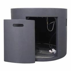 World Market Banzi Dark Gray Lightweight Concrete Gas Fire Pit -Outdoor Elegant Store unnamed file 2466