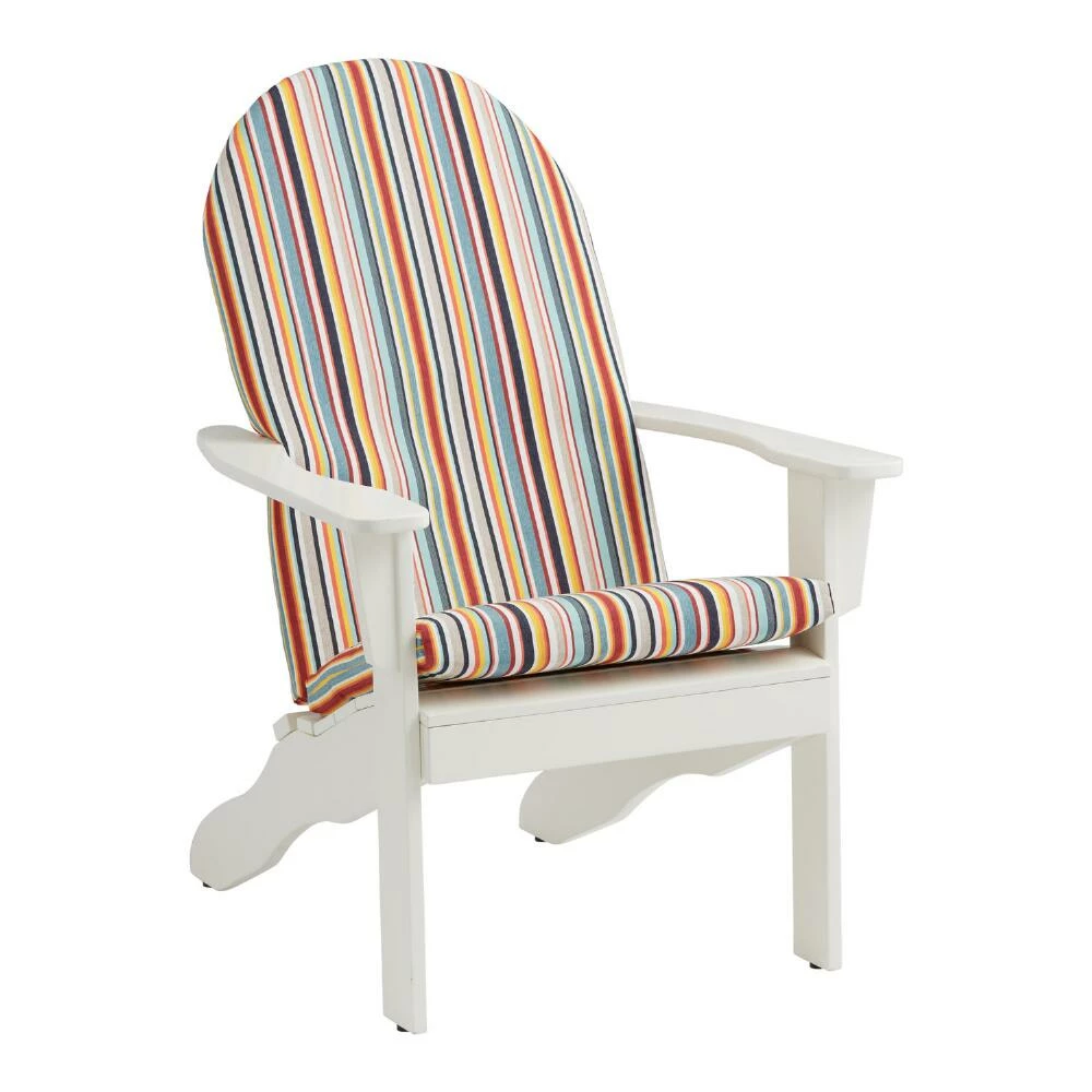 World Market Sunbrella Multicolor Stripe Adirondack Chair Cushion 6 World Market Sunbrella Multicolor Stripe Adirondack Chair Cushion - Image 4