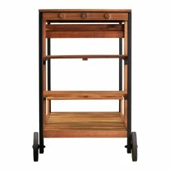 World Market Seymour Acacia Wood and Black Metal 4 Tier Outdoor Bar Cart -Outdoor Elegant Store unnamed file 2583