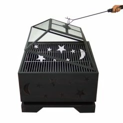 World Market Skye Square Rubbed Bronze Steel Star And Moon Fire Pit -Outdoor Elegant Store unnamed file 2591