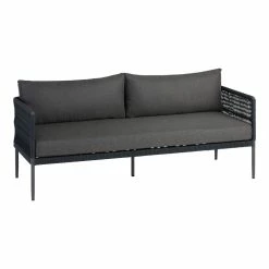 World Market Matteo Dark Gray Rope Outdoor Couch