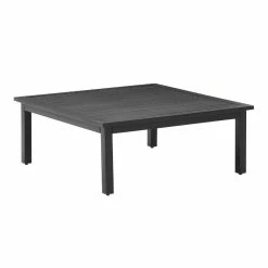 World Market Riviera Square Matte Black Metal Outdoor Coffee Table