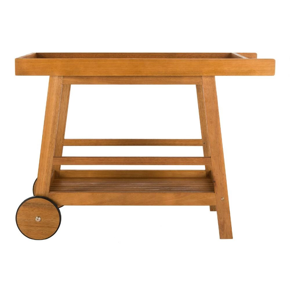 World Market Hume Eucalyptus Wood 2 Tier Outdoor Bar Cart 5 World Market Hume Eucalyptus Wood 2 Tier Outdoor Bar Cart - Image 3