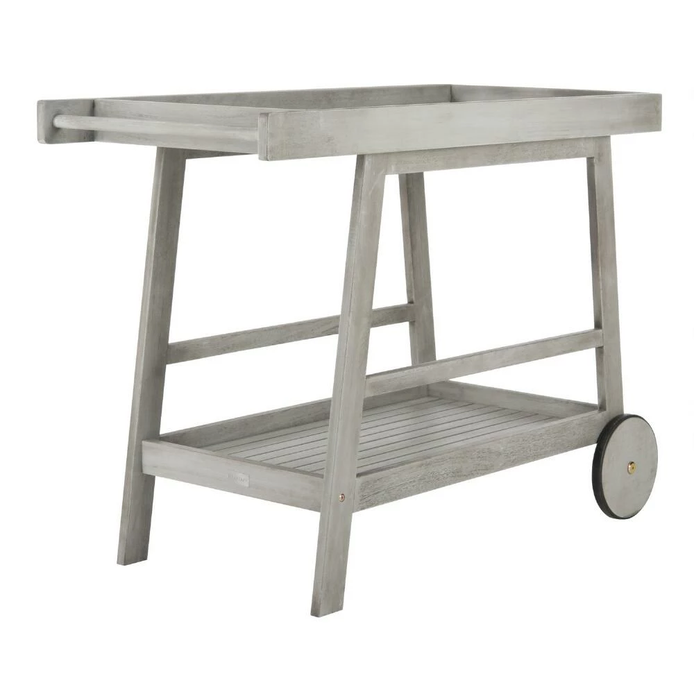 World Market Hume Eucalyptus Wood 2 Tier Outdoor Bar Cart 9 World Market Hume Eucalyptus Wood 2 Tier Outdoor Bar Cart - Image 7