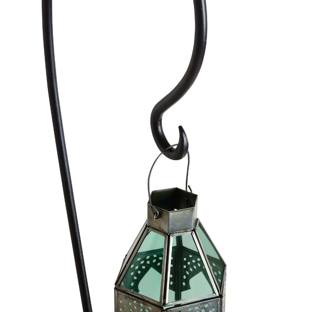 World Market Dark Iron Curved Standing Lantern Hook 3 World Market Dark Iron Curved Standing Lantern Hook - Image 2