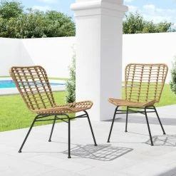 World Market Everett All Weather Wicker Outdoor Chair Set of 2 -Outdoor Elegant Store unnamed file 2679