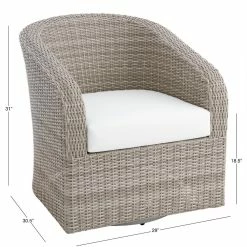 World Market Magdalena Graywash All Weather Wicker Outdoor Swivel Chair -Outdoor Elegant Store unnamed file 273