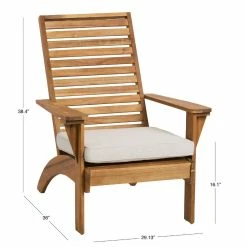 World Market Kapari Natural Acacia Wood Outdoor Chair with Cushion -Outdoor Elegant Store unnamed file 2739