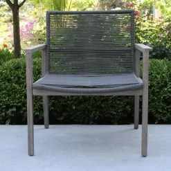 World Market Loft Gray Rope Outdoor Lounge Chair Set of 2 -Outdoor Elegant Store unnamed file 2745