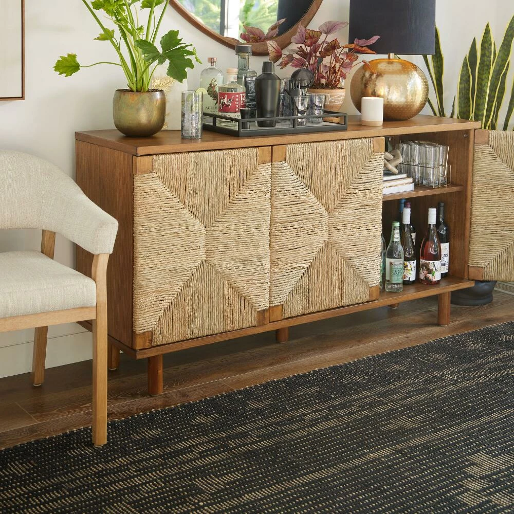 World Market Dune Black and Natural Diamond Reversible Indoor Outdoor Rug 3 World Market Dune Black and Natural Diamond Reversible Indoor Outdoor Rug - Image 2