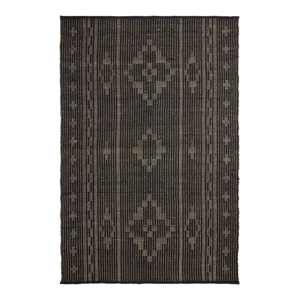 World Market Dune Black and Natural Diamond Reversible Indoor Outdoor Rug 4 World Market Dune Black and Natural Diamond Reversible Indoor Outdoor Rug - Image 3