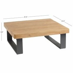World Market Alicante II Gray Metal and Wood Outdoor Coffee Table -Outdoor Elegant Store unnamed file 281