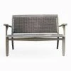 World Market Claire Graywash Eucalyptus Wood And Wicker Outdoor Bench 2 World Market Claire Graywash Eucalyptus Wood And Wicker Outdoor Bench -Outdoor Elegant Store unnamed file 2855