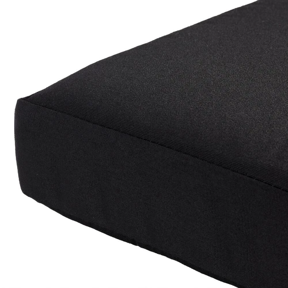 World Market Sunbrella Black Canvas Gusseted Outdoor Chair Cushion 4 World Market Sunbrella Black Canvas Gusseted Outdoor Chair Cushion - Image 2