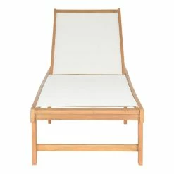 World Market Virden Acacia Wood and Textilene Outdoor Chaise Lounge -Outdoor Elegant Store unnamed file 2874