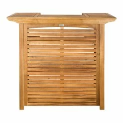 World Market Acacia Wood Herrin Outdoor Bar Table with Shelves -Outdoor Elegant Store unnamed file 2878