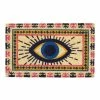 World Market Yellow and Blue Evil Eye Coir Doormat -Outdoor Elegant Store unnamed file 288