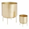 World Market Brushed Gold Planter with Stand -Outdoor Elegant Store unnamed file 291