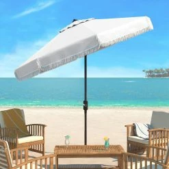 World Market 9 Ft Tilting Patio Umbrella with Fringe -Outdoor Elegant Store unnamed file 2910