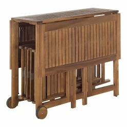 World Market Holcut Natural Wood 5 Piece Folding Outdoor Dining Set -Outdoor Elegant Store unnamed file 2936