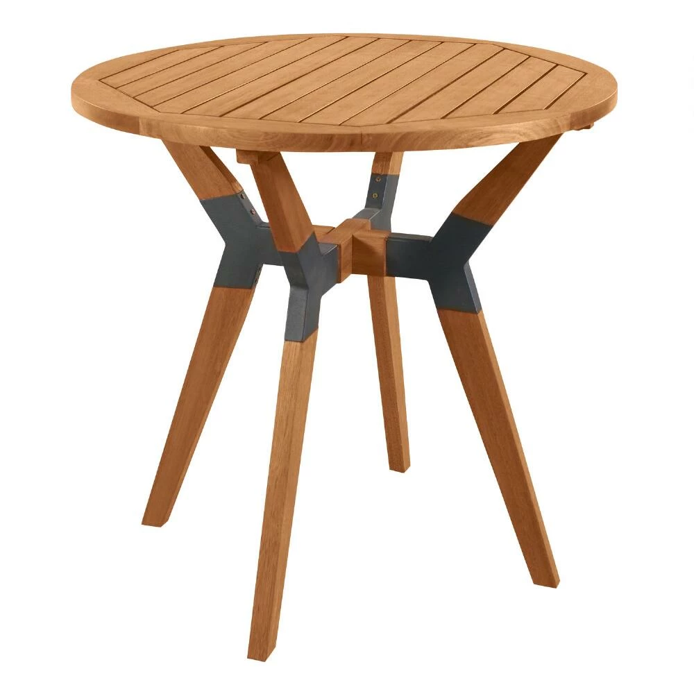 World Market Canary Round Eucalyptus Wood Bistro Table 3 World Market Canary Round Eucalyptus Wood Bistro Table
