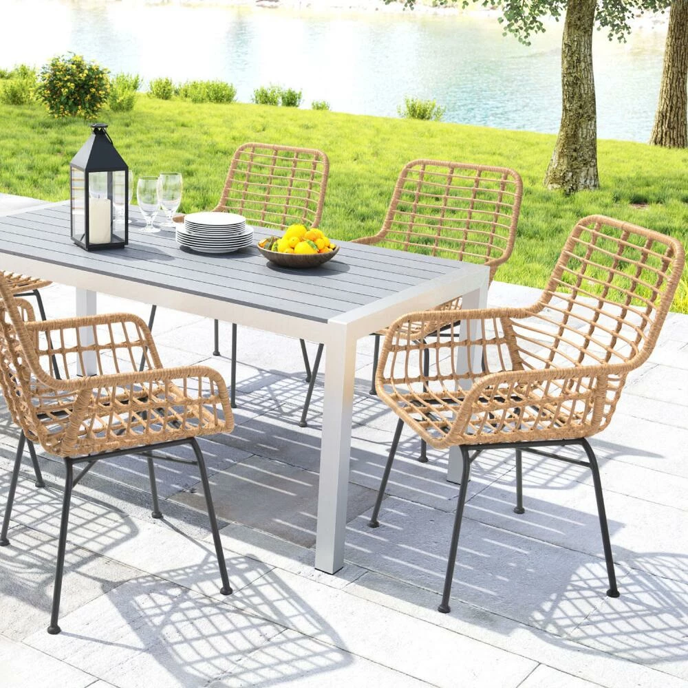 World Market Everett All Weather Wicker Outdoor Armchair Set of 2 4 World Market Everett All Weather Wicker Outdoor Armchair Set of 2 - Image 2