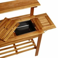 World Market Natural Wood Outdoor Potting Bench -Outdoor Elegant Store unnamed file 299