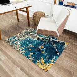 World Market Blue And Orange Abstract Office Chair Mat -Outdoor Elegant Store unnamed file 2992