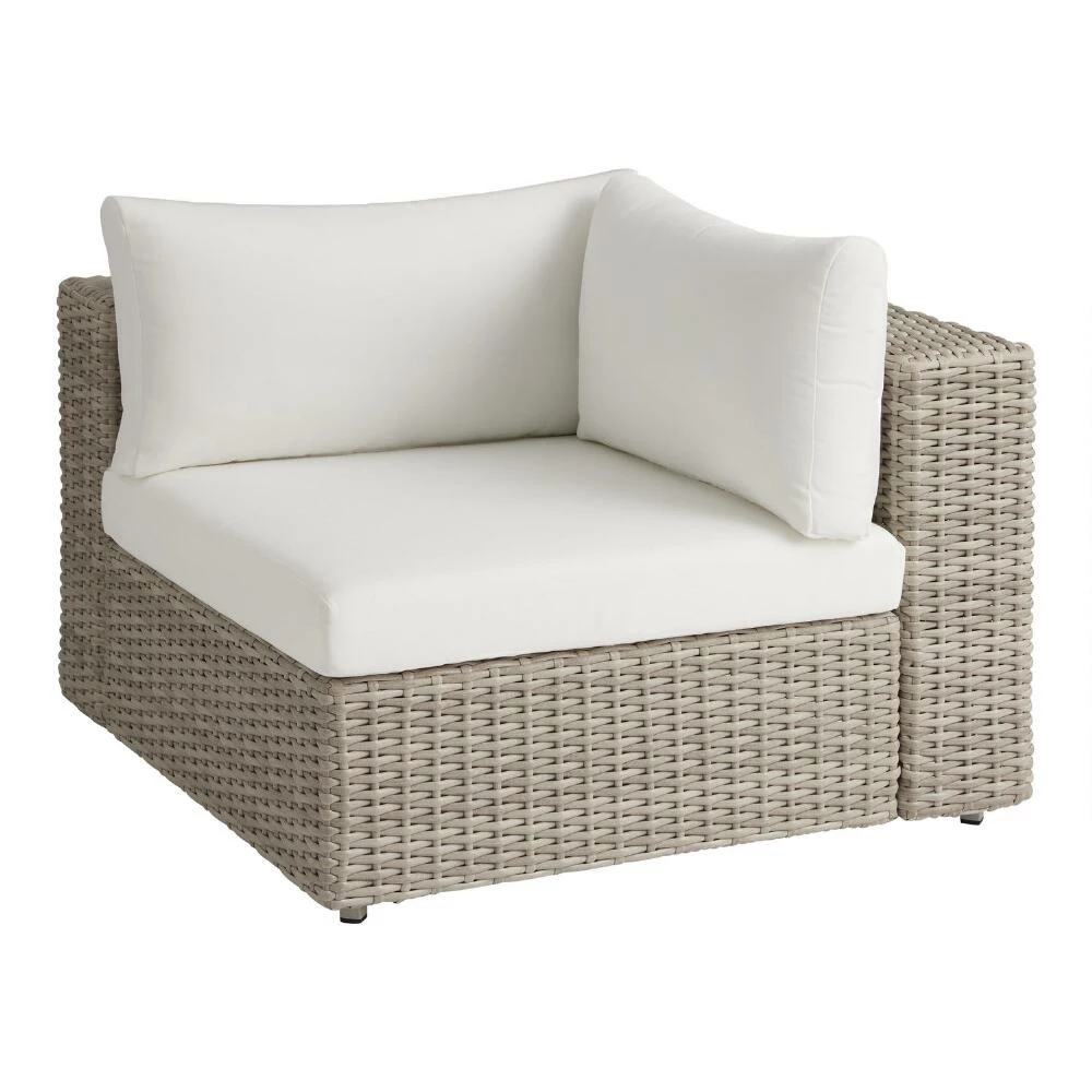 World Market Santiago Gray Wicker Modular Outdoor Corner End Chair 3 World Market Santiago Gray Wicker Modular Outdoor Corner End Chair