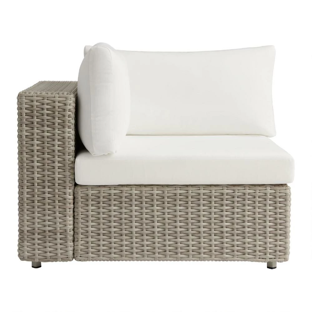 World Market Santiago Gray Wicker Modular Outdoor Corner End Chair 5 World Market Santiago Gray Wicker Modular Outdoor Corner End Chair - Image 3