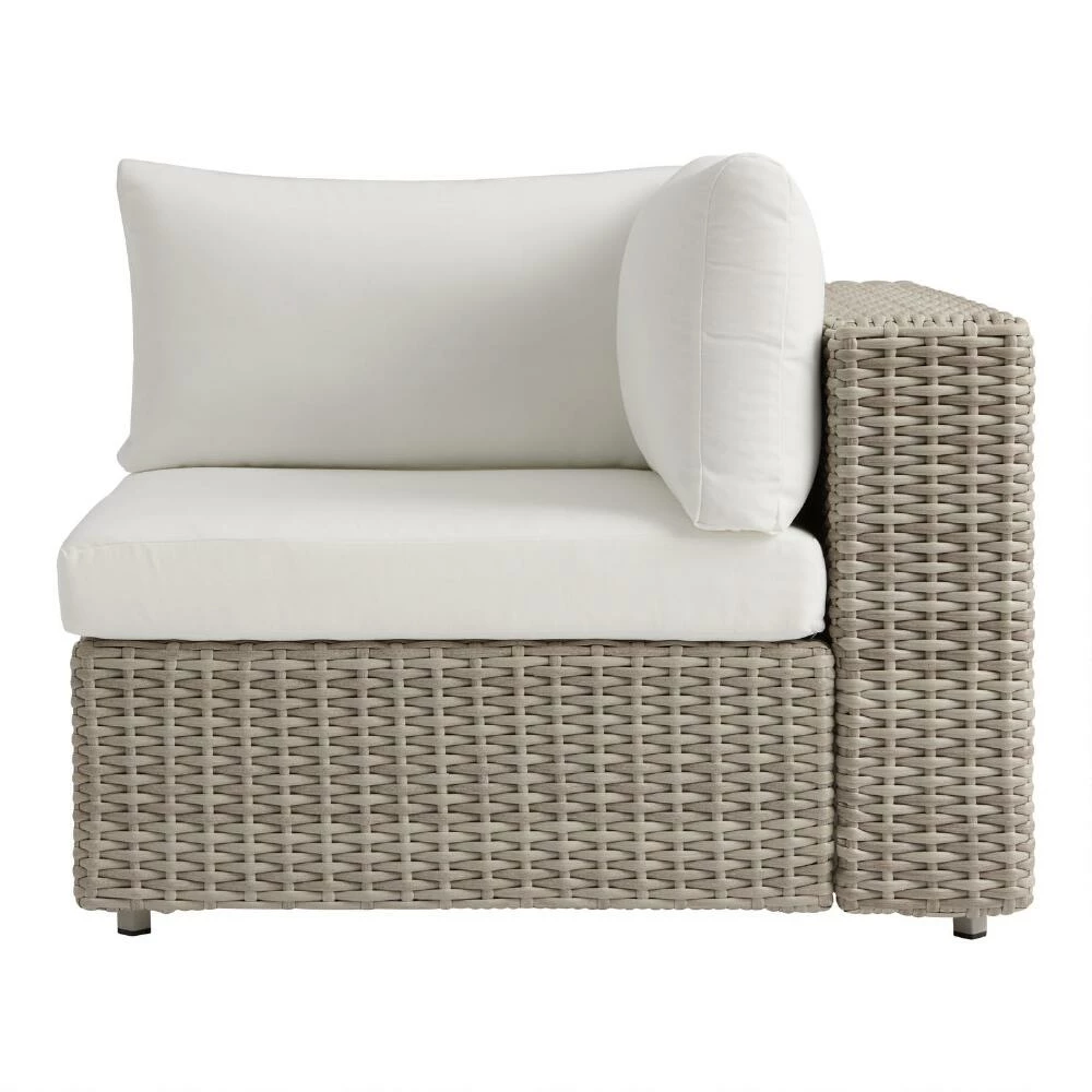 World Market Santiago Gray Wicker Modular Outdoor Corner End Chair 6 World Market Santiago Gray Wicker Modular Outdoor Corner End Chair - Image 4